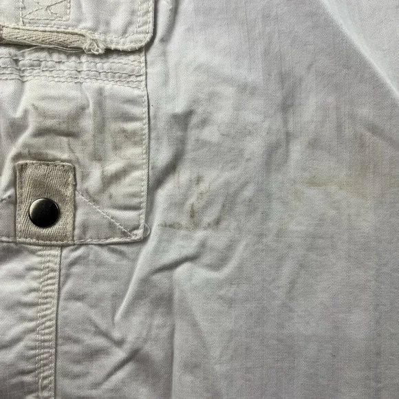 Vintage Attrak Cargo Pants Mens Size 38x30 Rip Stop White Paratrooper Baggy RARE
